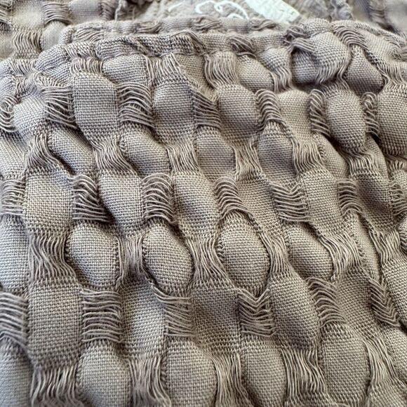 Vintage Produce Company 90s Beige Textured Button-Up Jacket XL Boho Lagenlook EC - Picture 14 of 16